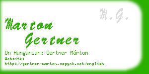marton gertner business card